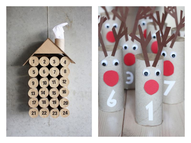 Adventski kalendar od rolica toaletnog papira